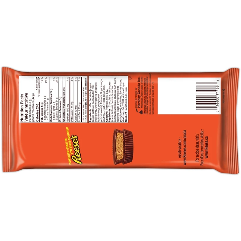 Chocolate, Peanut Butter Cups Snack Sized Candy