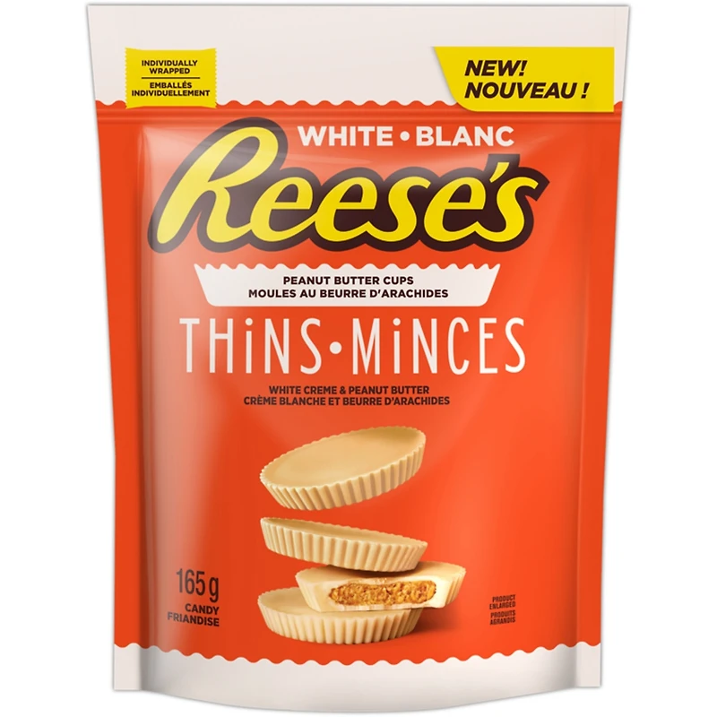 Chocolate, Peanut Butter Cups White Creme Thins