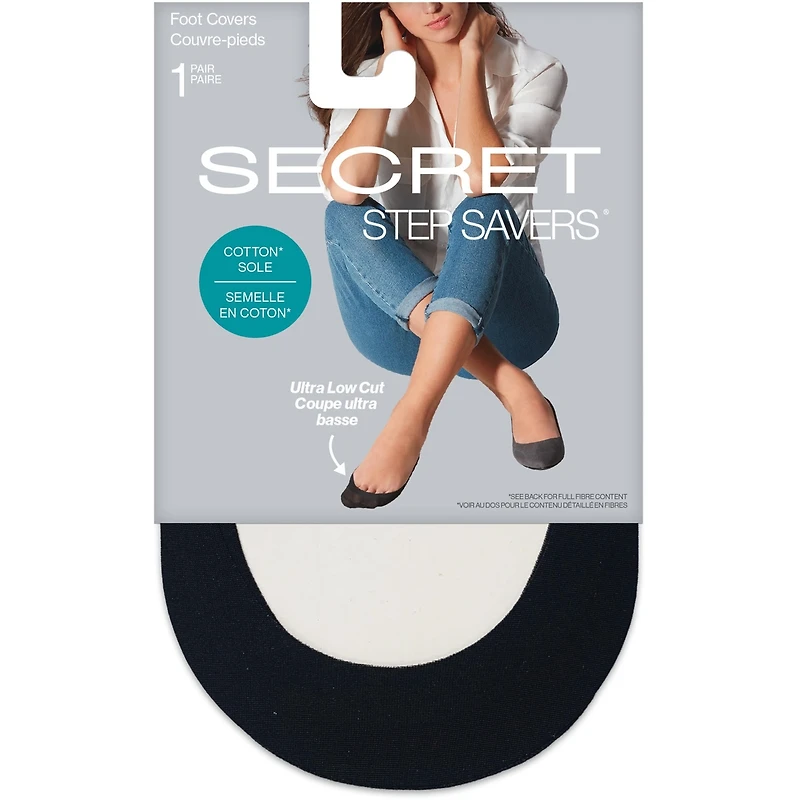 Ultra Low Cut Fused Edge Cotton Sole Footcover ONE SIZE