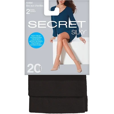 Sheer Anklet w/Sandalfoot & Antimicrobial Treatment