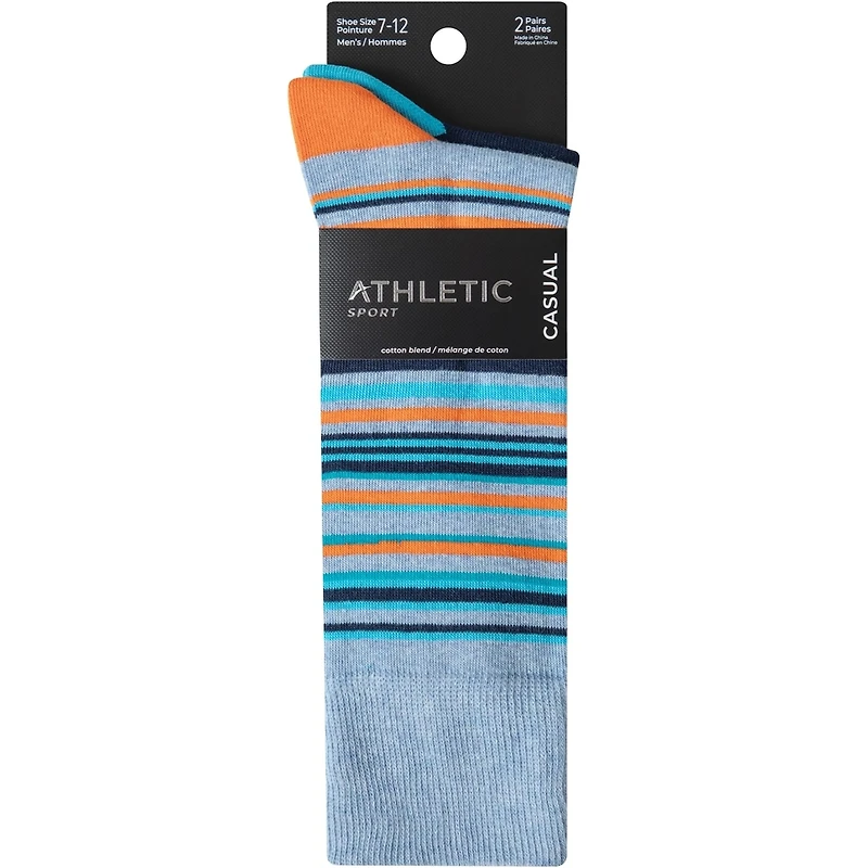 Homme Mi-Chaussette côtelé 2 paires