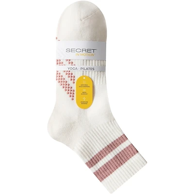 Mi-chaussette rétro avec anti-dérapant 2 paires