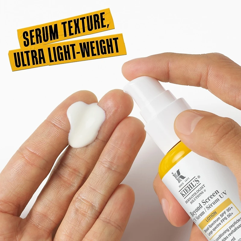 Sérum à écran solaire pour le visage FPS 50+ Beyond Screen® UV avec peptide de collagène
