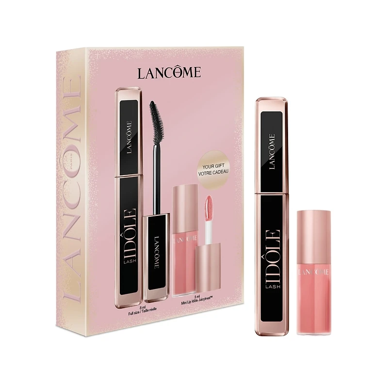 Coffret des fêtes Mascara Lash Idôle et Lip Idôle Juicytreat huile-en-gloss