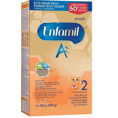 Préparation pour nourrissons Enfamil A+2 , en poudre, contenant recharge
