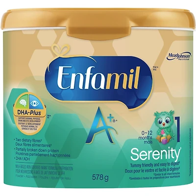 Enfamil A+® Serenity, Préparations pour Nourrissons, Un produit conçu pour favoriser les selles molles 578g