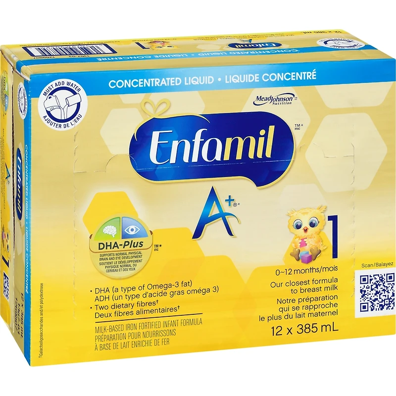 Enfamil A+, Concentrate, 385 Ml, 12 Pk