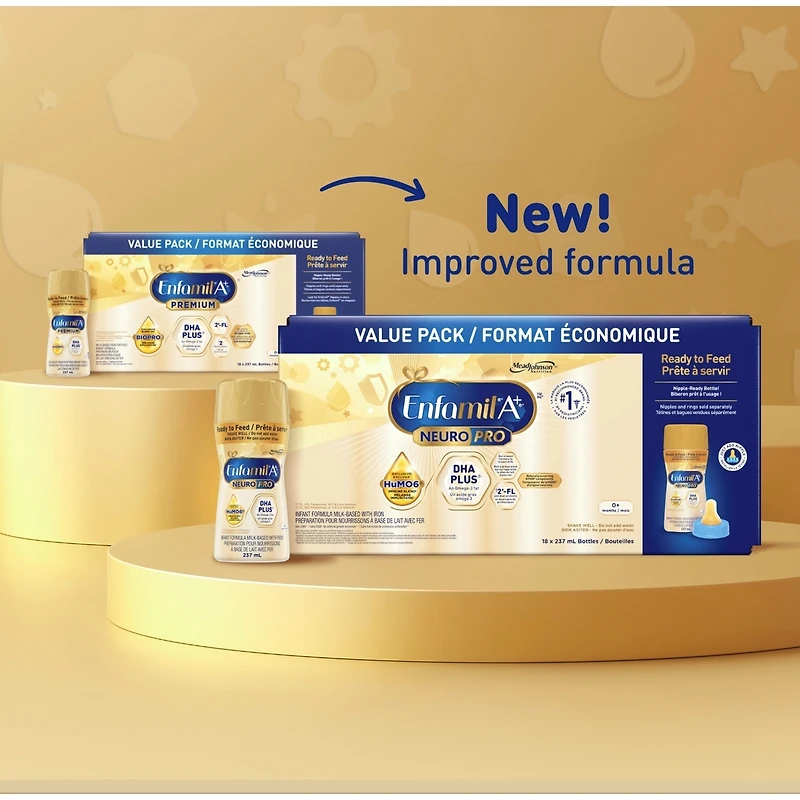 Formule pour bébé A+ NeuroPro, prête à nourrir