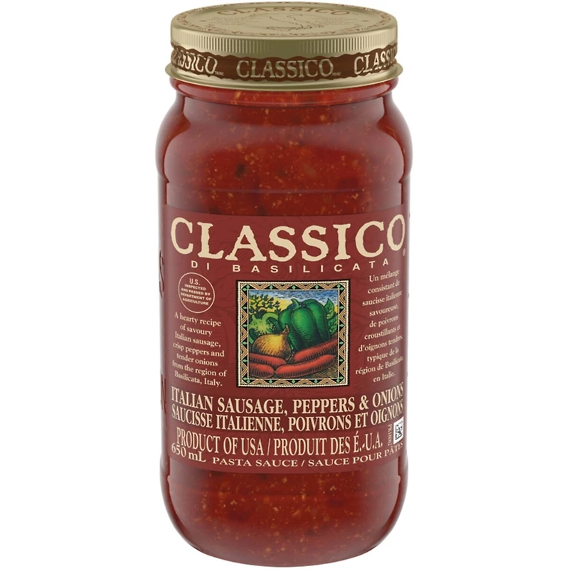 Sauce pour pâtes saucisse italienne, poivrons et oignons