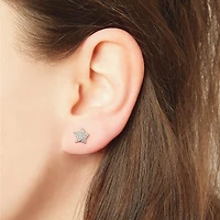24K Dip Pave Star Ear Cs