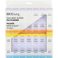 Pilulier facile à ouvrir 4xjour