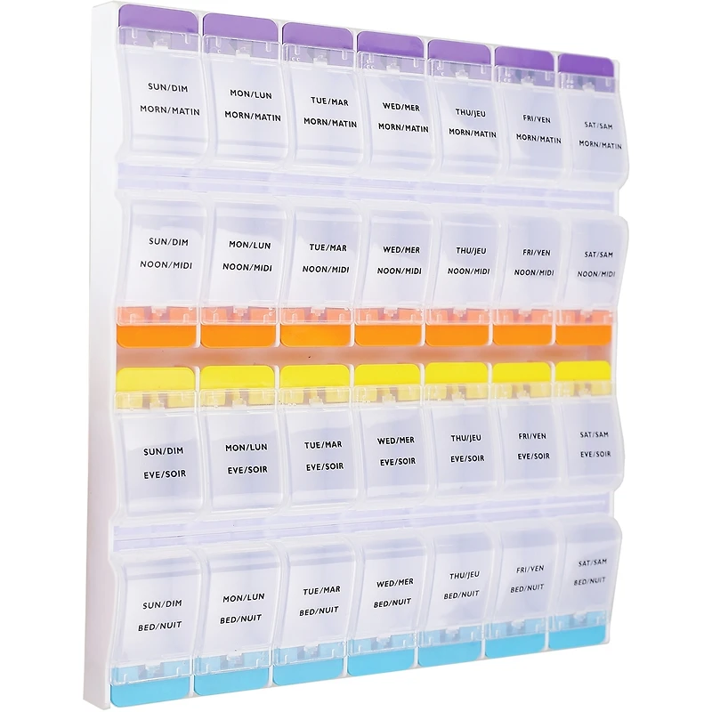 Pilulier facile à ouvrir 4xjour