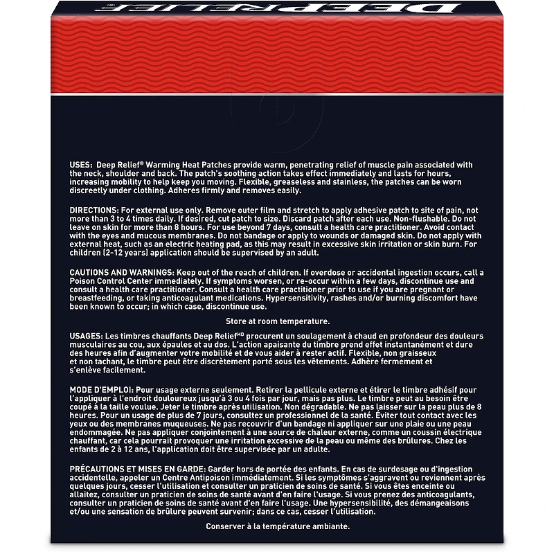 Patch anti-douleur chauffant, extra fort, aide à soulager les maux de dos et les douleurs musculaires
