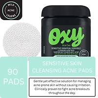Tampons nettoyants contre l'acné pour peau sensible avec acide salicylique, pour peau sensible