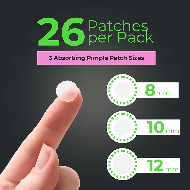 Oxy Invisible Pimple Patches for Acne, 26 Count – Hydrocolloid Pimple Patch with Tweezers, Variety Pack – Absorbs Puss, Long-Lasting, Day & Night Use