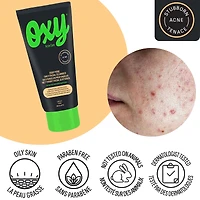 Nettoyant quotidien contre l'acné pour le visage en profondeur avec acide salicylique, pour l'acné tenace, pour les points noirs et les pores visibles