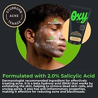 Nettoyant quotidien contre l'acné pour le visage en profondeur avec acide salicylique, pour l'acné tenace, pour les points noirs et les pores visibles