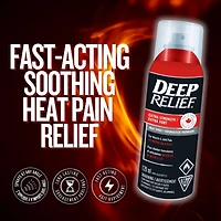 Deep Relief Extra Strength Heat Spray | Fast-Acting Pain Relief for Muscles & Joints | Deep Penetrating Heat Therapy |Non-Greasy, Quick-Drying Formula | Made in Canada – 120ml