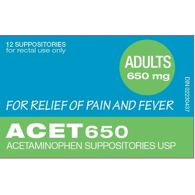 ACET 650mg Suppositories