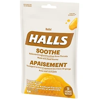 HALLS Apaisement avec Menthol Saveur Miel, 30 pastilles