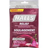 Halls Relief Mentho-Lyptus Black Cherry Flavour, 25 Cough Drops