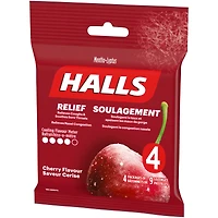 Halls Relief Mentho-lyptus Cherry Flavour, 4 x 9 Cough Drops Multipack