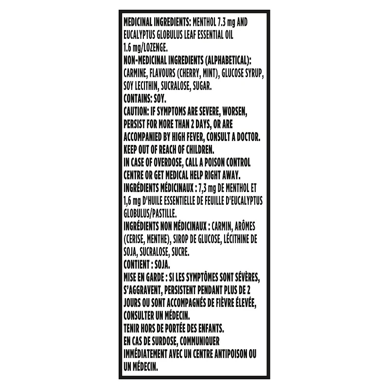 HALLS Soulagement avec Mentho-Lyptus Saveur Cerise