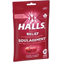 HALLS Soulagement avec Mentho-Lyptus Saveur Cerise, 30 pastilles