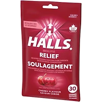 HALLS Soulagement avec Mentho-Lyptus Saveur Cerise, 30 pastilles