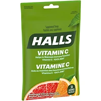 Halls Vitamin C Assorted Citrus Flavour, 30 Supplement Drops