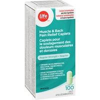 Caplets pour le soulagement des douleurs musculaires et dorsales