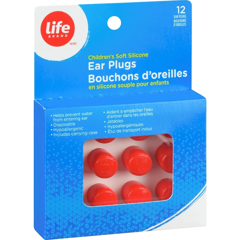 Bouchons d'oreilles en silicone 
souple pour enfants