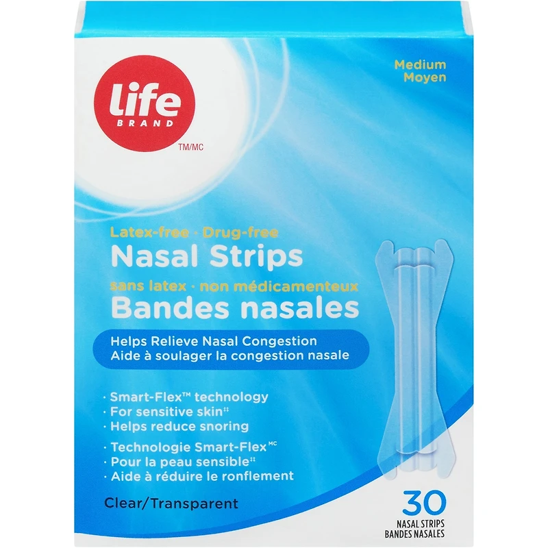 Bandes nasales Moyen Transparent