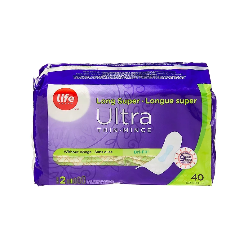 Life Ultra minces longues Sans ailes 40