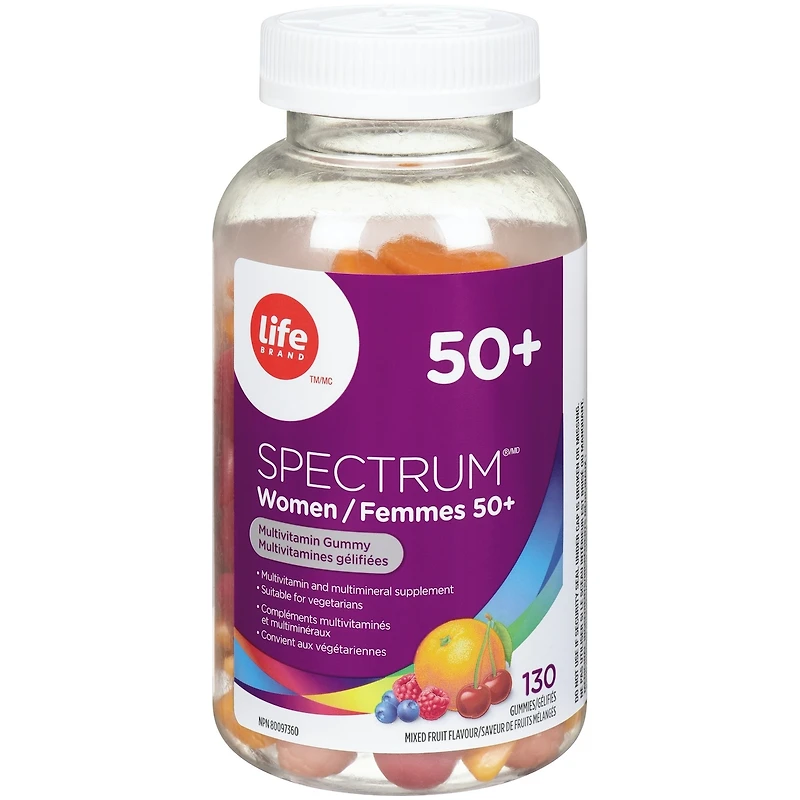 Spectrum femmes 50+ mutivitamines gélifiées