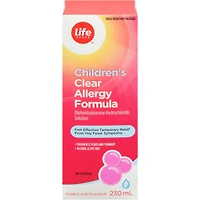 Formule d’allergie claire pour enfants 6.25mg