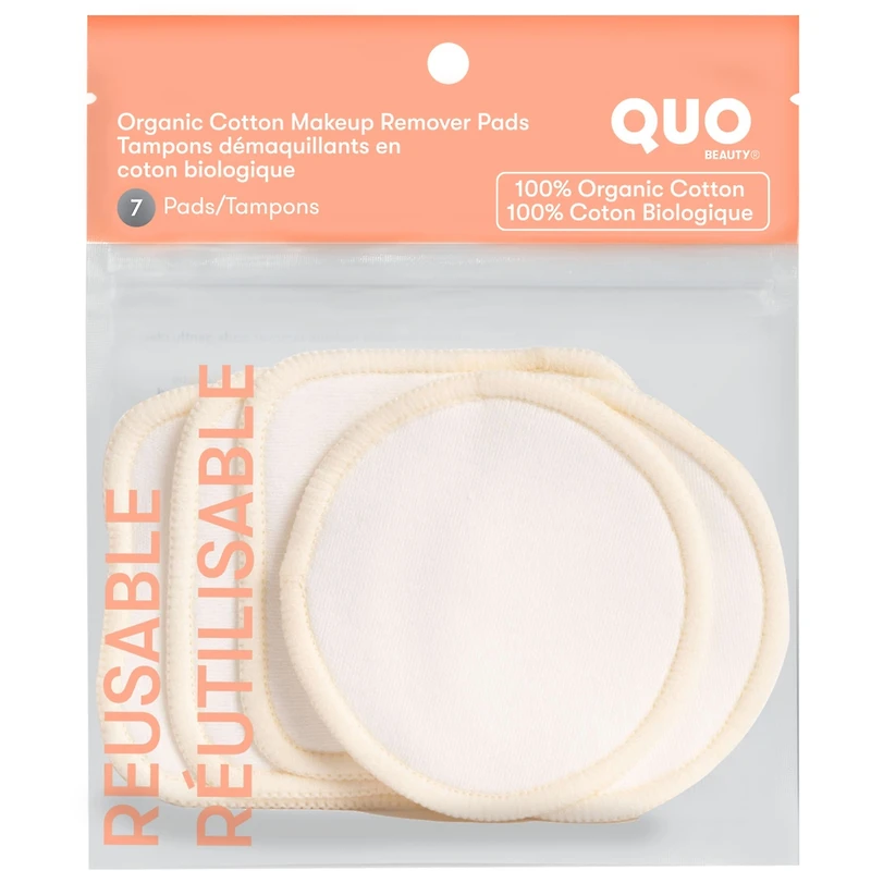 Tampons démaquillants 
en coton biologique