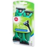 Rasoirs jetables  à triple lames,  pour hommes