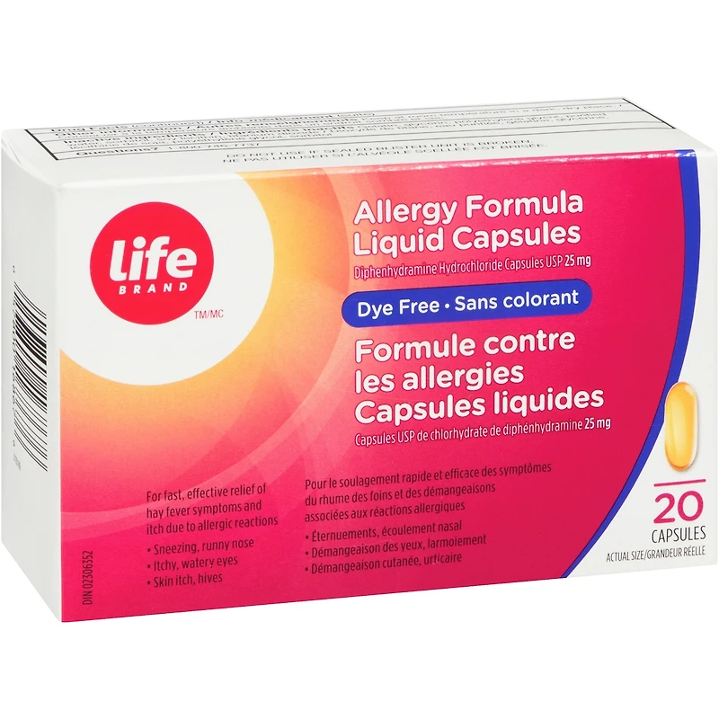 Formule contre les allergies
Capsules liquides