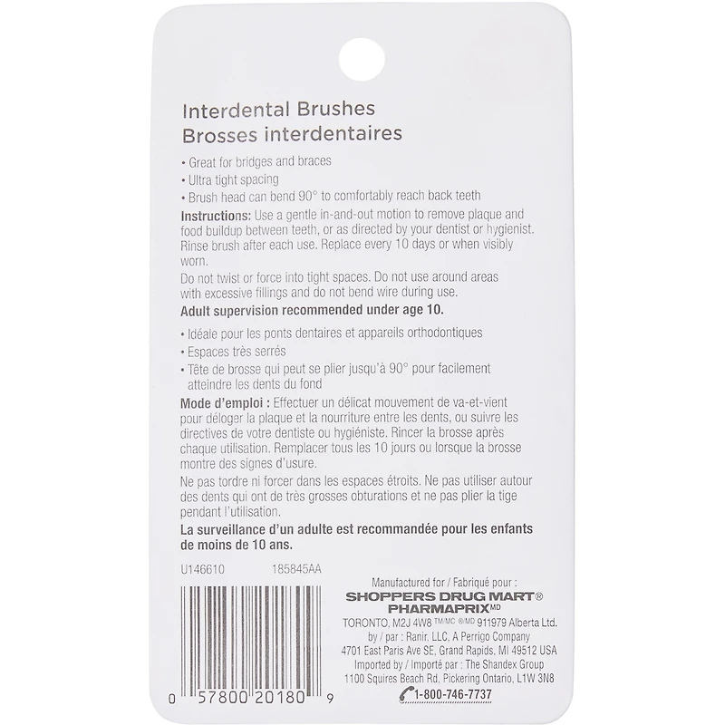 Brosses interdentaires espaces très serrés