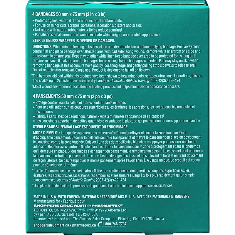 Pansement en gel hydrocolloïde