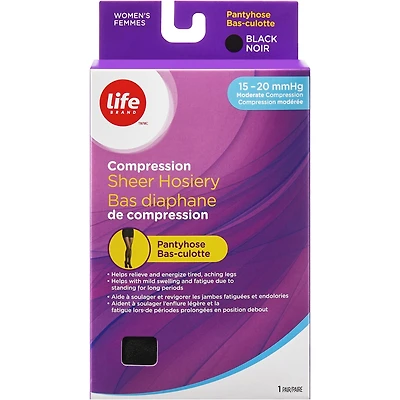 Bas diaphane de compression bas-culotte M 15-20