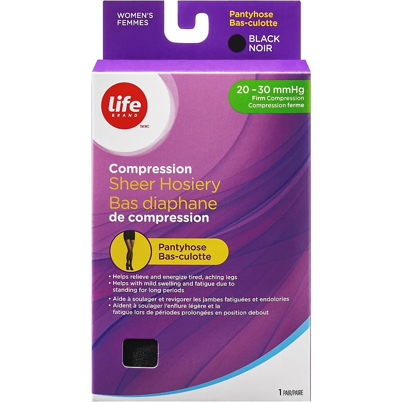 Bas diaphane de compression bas-culotte -20