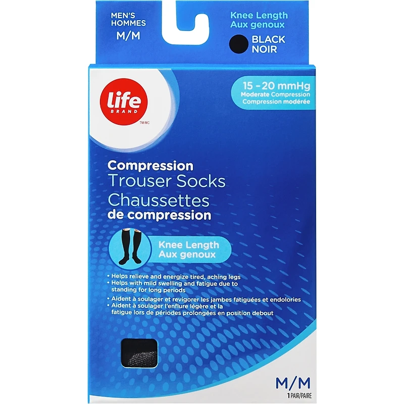 LB Sheer Hosiery Knee High Black Medium -20 Compression