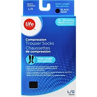 LB Sheer Hosiery Knee High Black Large 15-20 Compression
