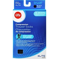 LB Sheer Hosiery Knee High Black Large -20 Compression