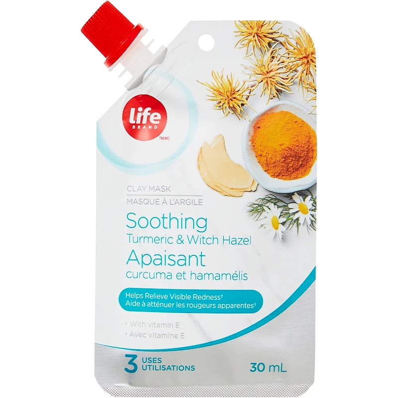 Apaisant curcuma et hamamélis masque à l'argile