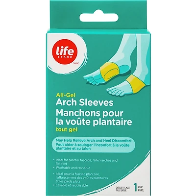 Manchons pour la voûte plantaire tout gel