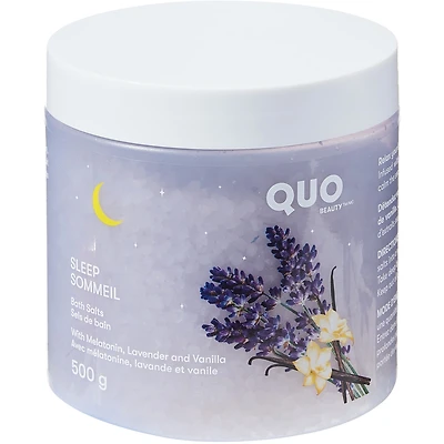 Sommeil sels de bain, avec mélatonine, lavande et vanille