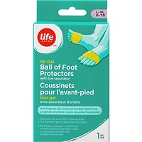 All Gel Ball of Foot Protectors with Toe Separator L/XL